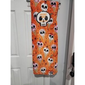 Halloween Summerween Ice Cream Skull Calavera Throw Blanket Velvet Plush Fleece